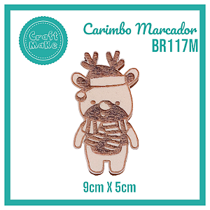 Carimbo Marcador BR117M Natal - Rena Bonequinho