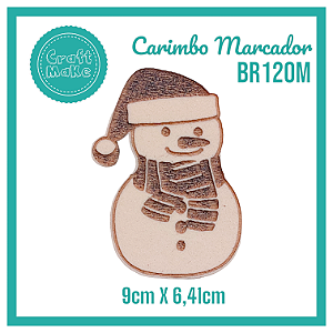 Carimbo Marcador BR120M Natal - Boneco de Neve
