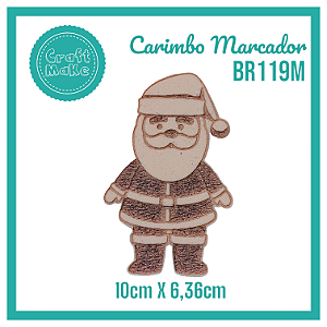 Carimbo Marcador BR119M Natal - Papai Noel Bonequinho