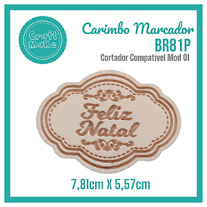 Carimbo Marcador BR81P Natal - Feliz Natal Rótulo