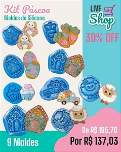 Kit Páscoa Moldes de Silicone