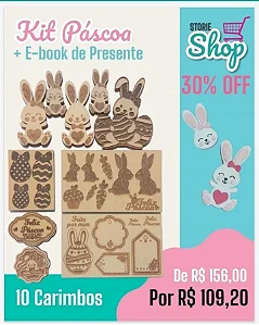 Kit Páscoa Carimbos Marcadores
