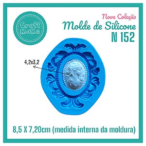 Molde de Silicone 152 - Moldura Camafeu G