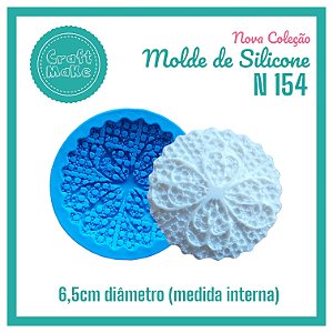 Molde de Silicone 154 - Aplique Redondo Renda