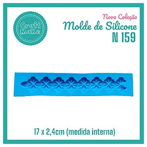 Molde de Silicone 159 - Barrado Flor Encaixe