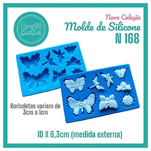 Molde de Silicone 168 - Mini Borboletas
