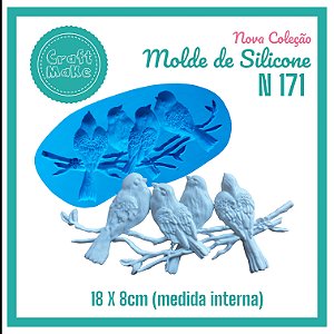 Molde de Silicone 171 - Pássaros