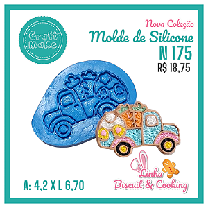 Molde de Silicone 175 - Carrinho Cenoura Coelho