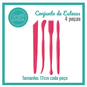 Conjunto de Estecas Pink - 4 peças