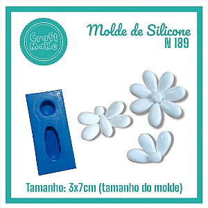 Molde de Silicone 189 - Margarida / Corpo de Borboleta