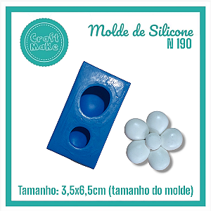 Molde de Silicone 190 - Flor Mimosa 5 pétalas