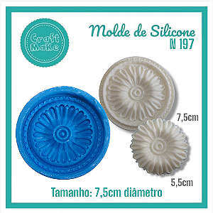 Molde de Silicone 197 - Tampa Margarida