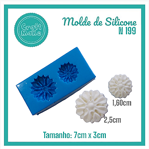 Molde de Silicone 199 - Puxador Mini Flor