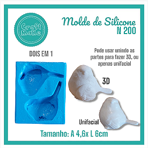 Molde de Silicone 200 - Passarinho Dali