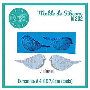 Molde de Silicone 202 - Pássaro Da Vinci