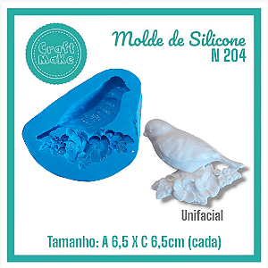 Molde de Silicone 204 - Passarinho Monet