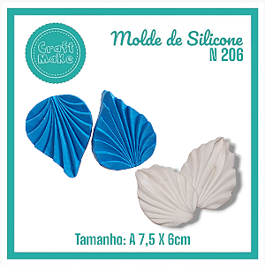 Molde de Silicone 206 - Folha Frisadora G