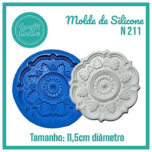 Molde de Silicone 211 - Tampa G Folhas