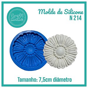 Molde de Silicone 214 - Tampa P Pérola Margarida
