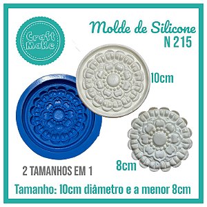 Molde de Silicone 215 - Tampa M Mandalas