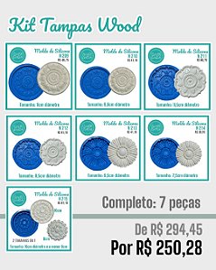Kit Tampas para Biscuit - Wood Completo - 7 pçs