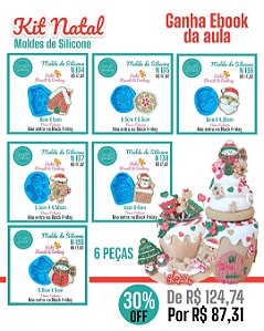 Kit Natal - Moldes de Silicone Biscuit & Cooking