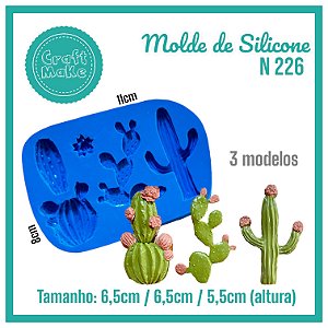 Molde de Silicone 226 - Trio Cactus