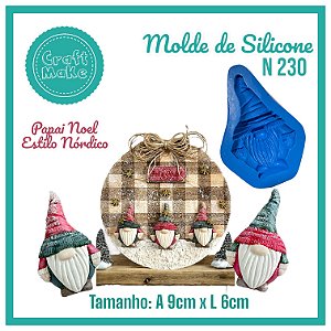 Molde de Silicone 230 -  Papai Noel Nórdico