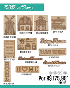 Kit Farm House - 12 Carimbos