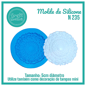 Molde de Silicone 235 -  Tampa PP Renda (aplique)