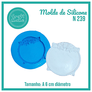 Molde de Silicone 239 - Moldura Cordão Mini Rosas
