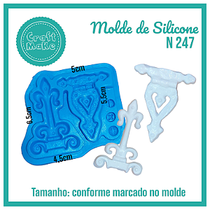 Molde de Silicone 247 - Ferragens (dobradiças)