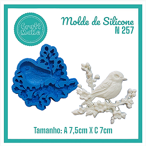 Molde de Silicone 257 - Pássaro no galho