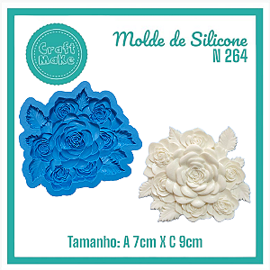 Molde de Silicone 264 -  Arranjo rosas