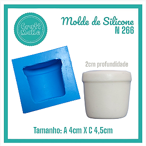 Molde de Silicone 266 - Vaso Tradicional Arredondado