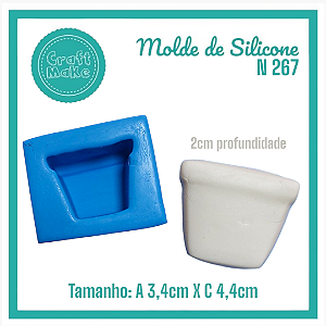Molde de Silicone 267 - Vaso quadrado