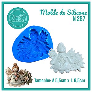 Molde de Silicone 287 - Anjinha flor esquerda (Natal)