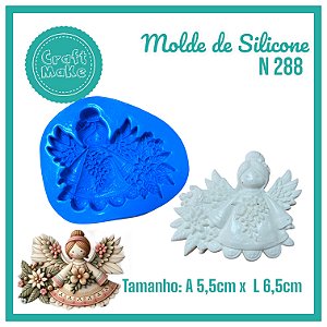 Molde de Silicone 288 - Anjinha flor direita (Natal)