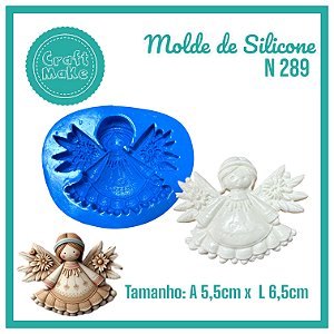 Molde de Silicone 289 - Anjinha flor asa (Natal)