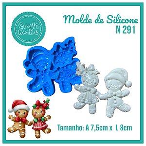 Molde de Silicone 291 - Ginger Bread Casal (Natal)