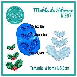 Molde de Silicone 297 - Azevinho (Natal)