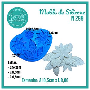 Molde de Silicone 299 - Arranjo Flores de Natal (Natal)