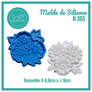 Molde de Silicone 305 - Margaridas