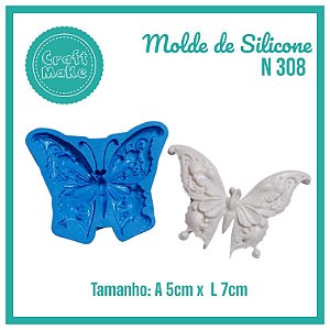 Molde de Silicone 308 - Borboleta Primavera