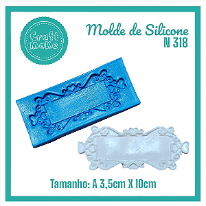 Molde de Silicone - 318 Moldura Coração