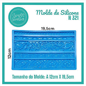 Molde de Silicone - 321 Placa Arabescos