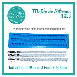 Molde de Silicone - 326 Cordões Variados