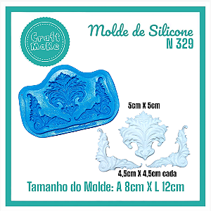 Molde de Silicone - 329 Conj 3 Arabescos