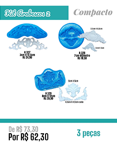 Kit Arabescos #2 Compacto (3 peças)