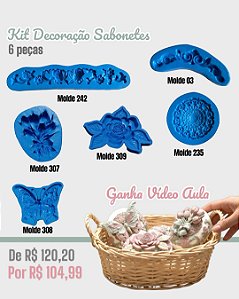 Kit Decoração de Sabonete - 6 moldes